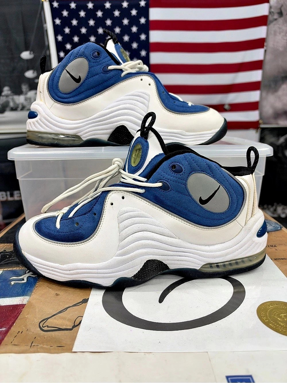 Nike Air Penny 2 Atlantic Blue/Black-White Metallic Silver 2009 333886-401